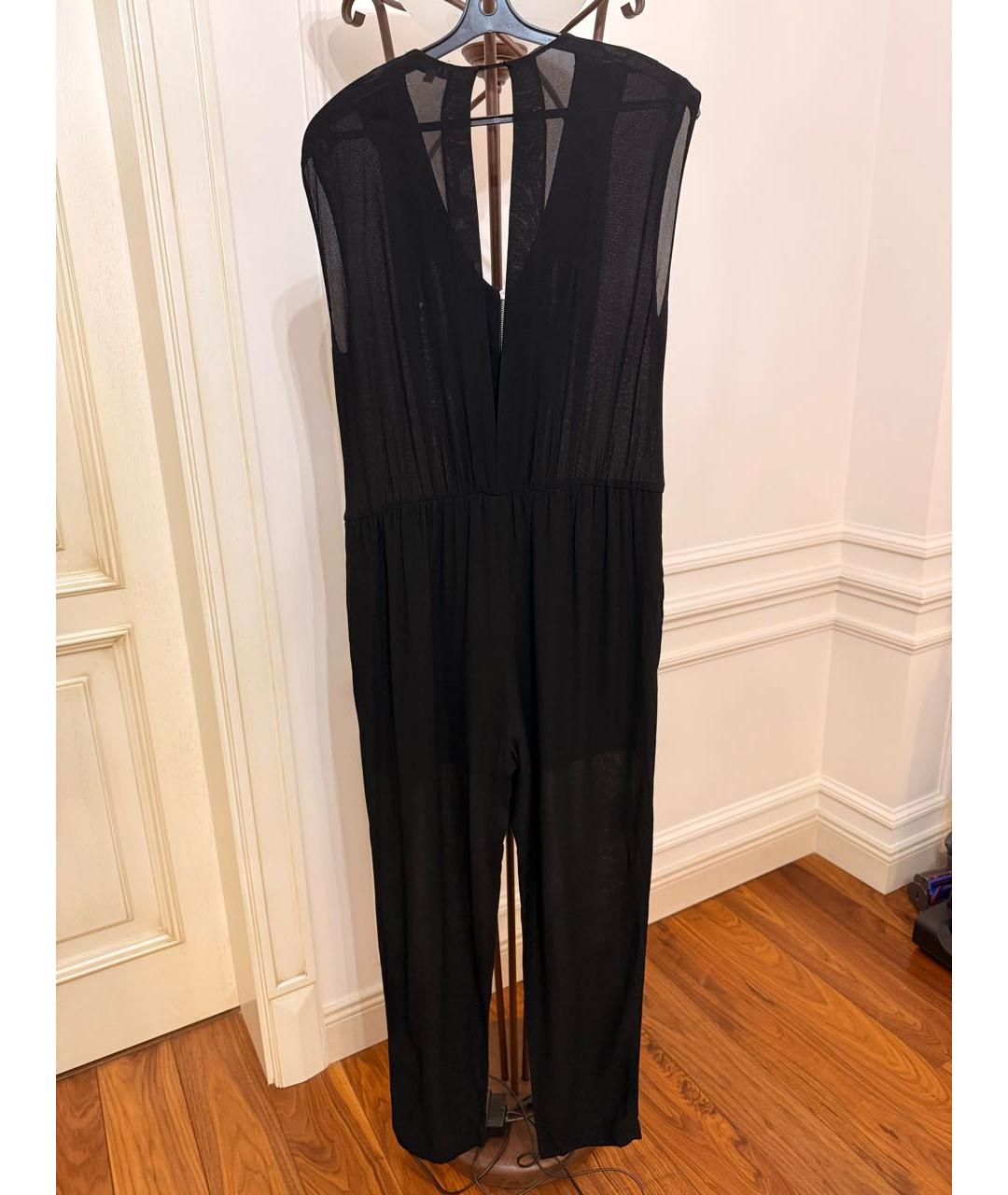 SANDRO Черный вискозный комбинезон, фото 2