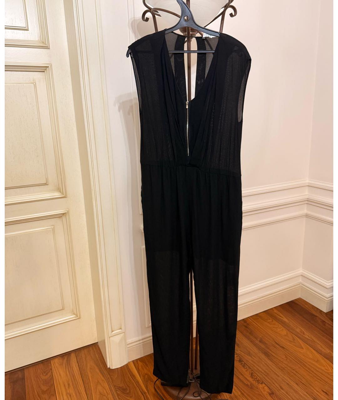 SANDRO Черный вискозный комбинезон, фото 8