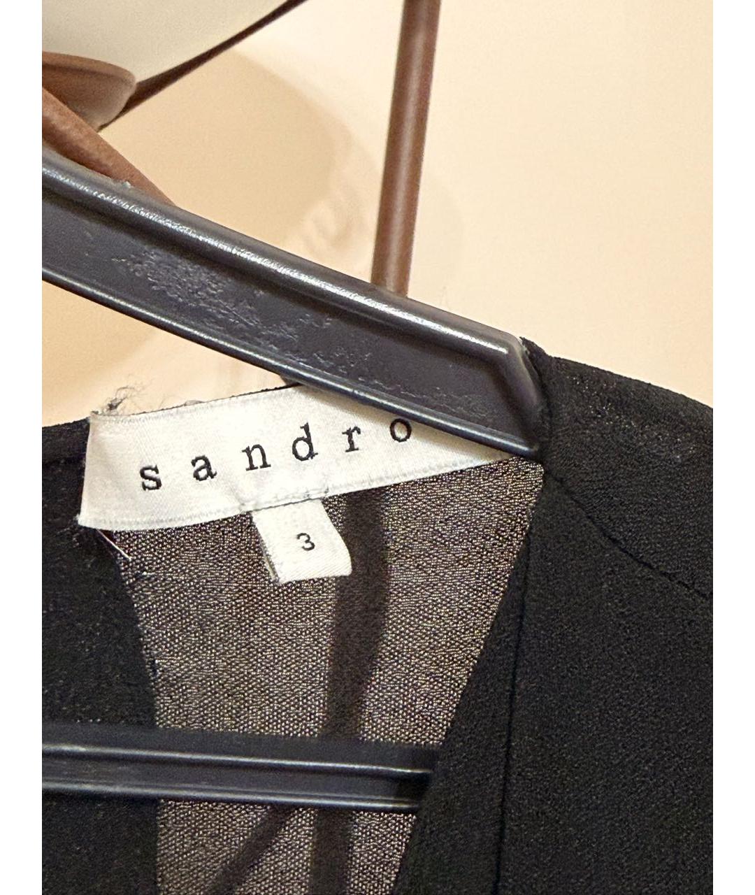 SANDRO Черный вискозный комбинезон, фото 4