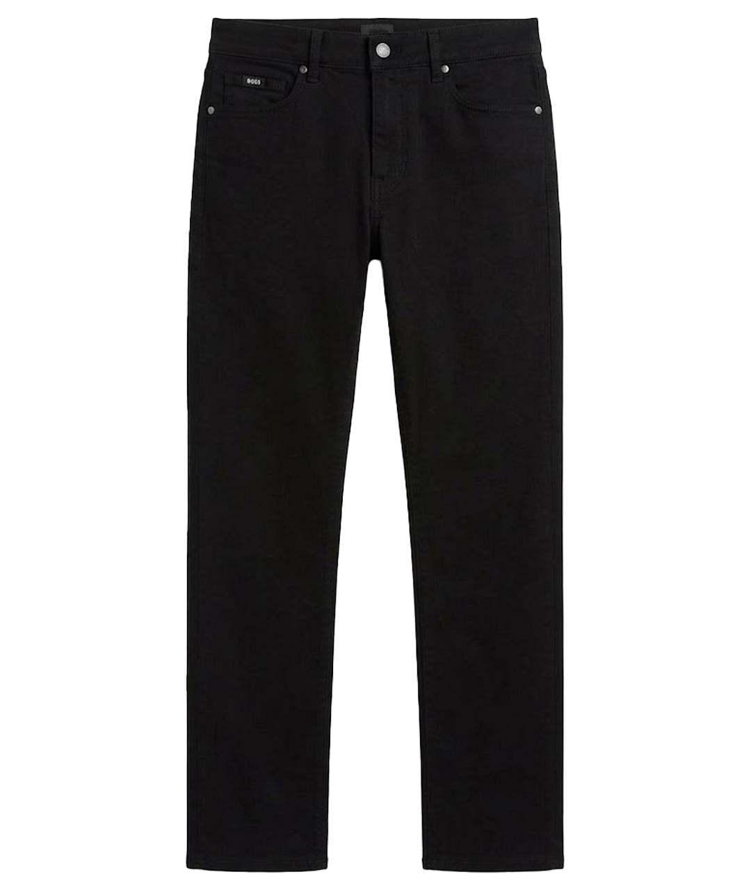 HUGO BOSS Черные хлопко-кашемировые прямые джинсы, фото 1