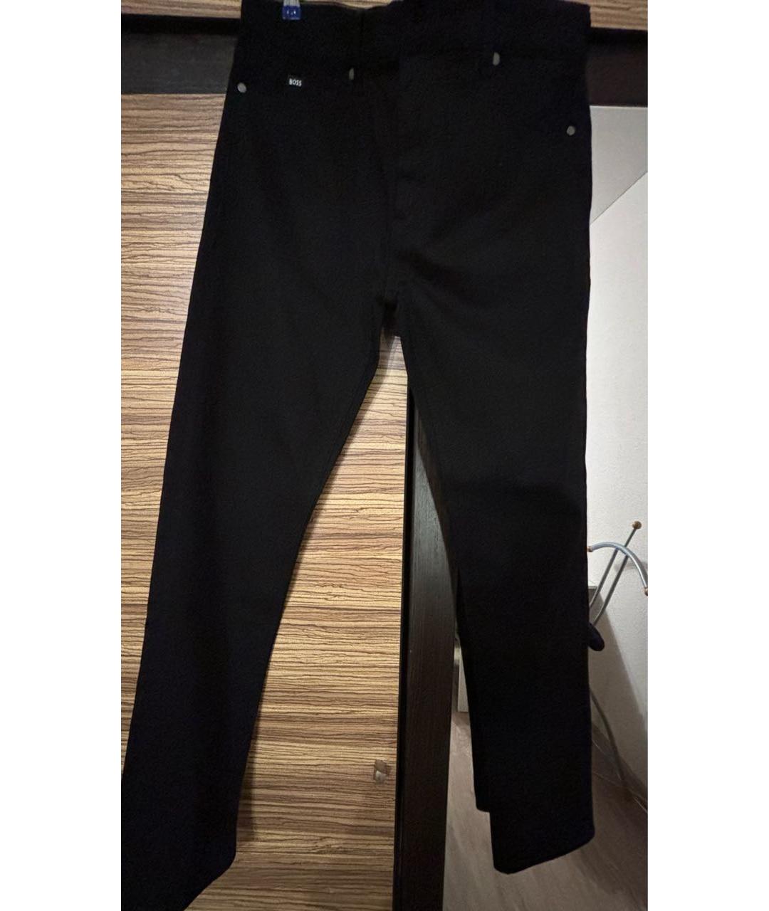 HUGO BOSS Черные хлопко-кашемировые прямые джинсы, фото 7