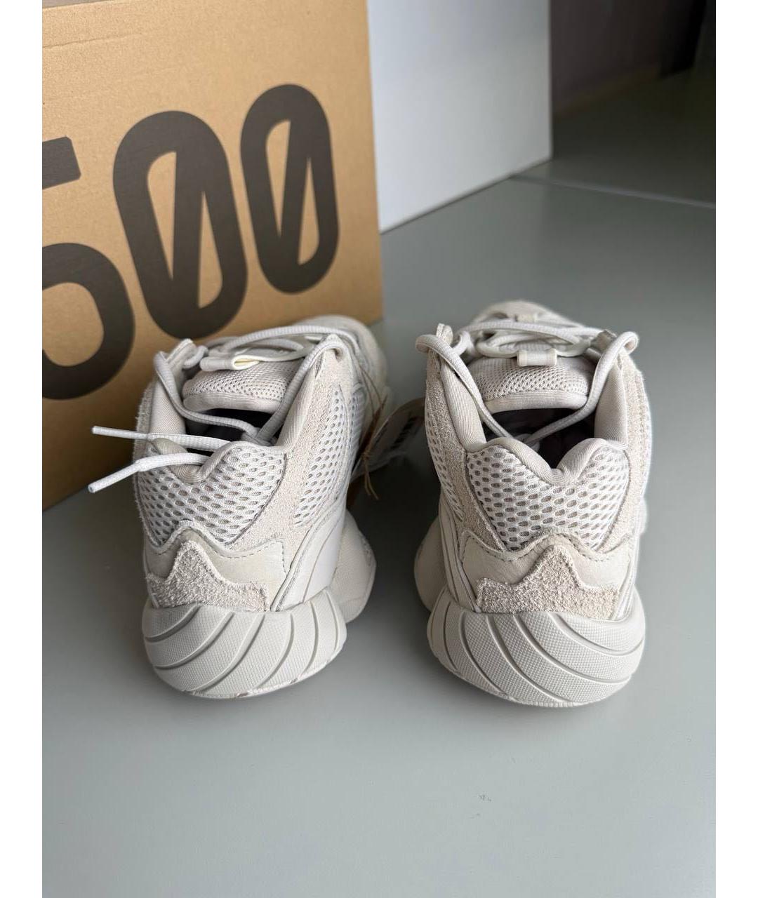 ADIDAS YEEZY Бежевые замшевые кроссовки, фото 4