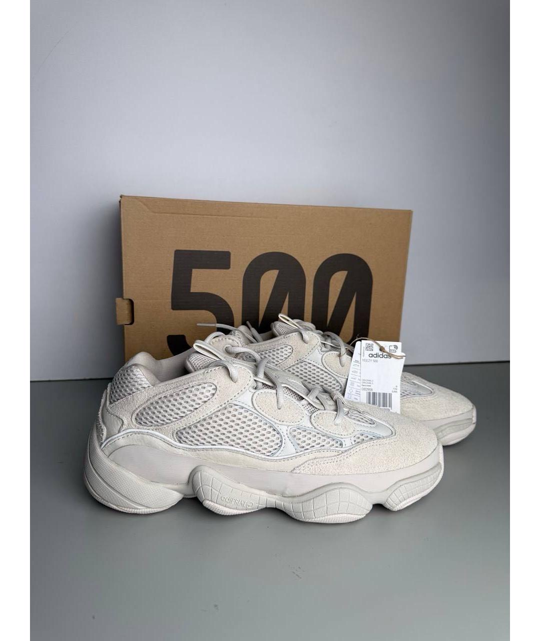 ADIDAS YEEZY Бежевые замшевые кроссовки, фото 5