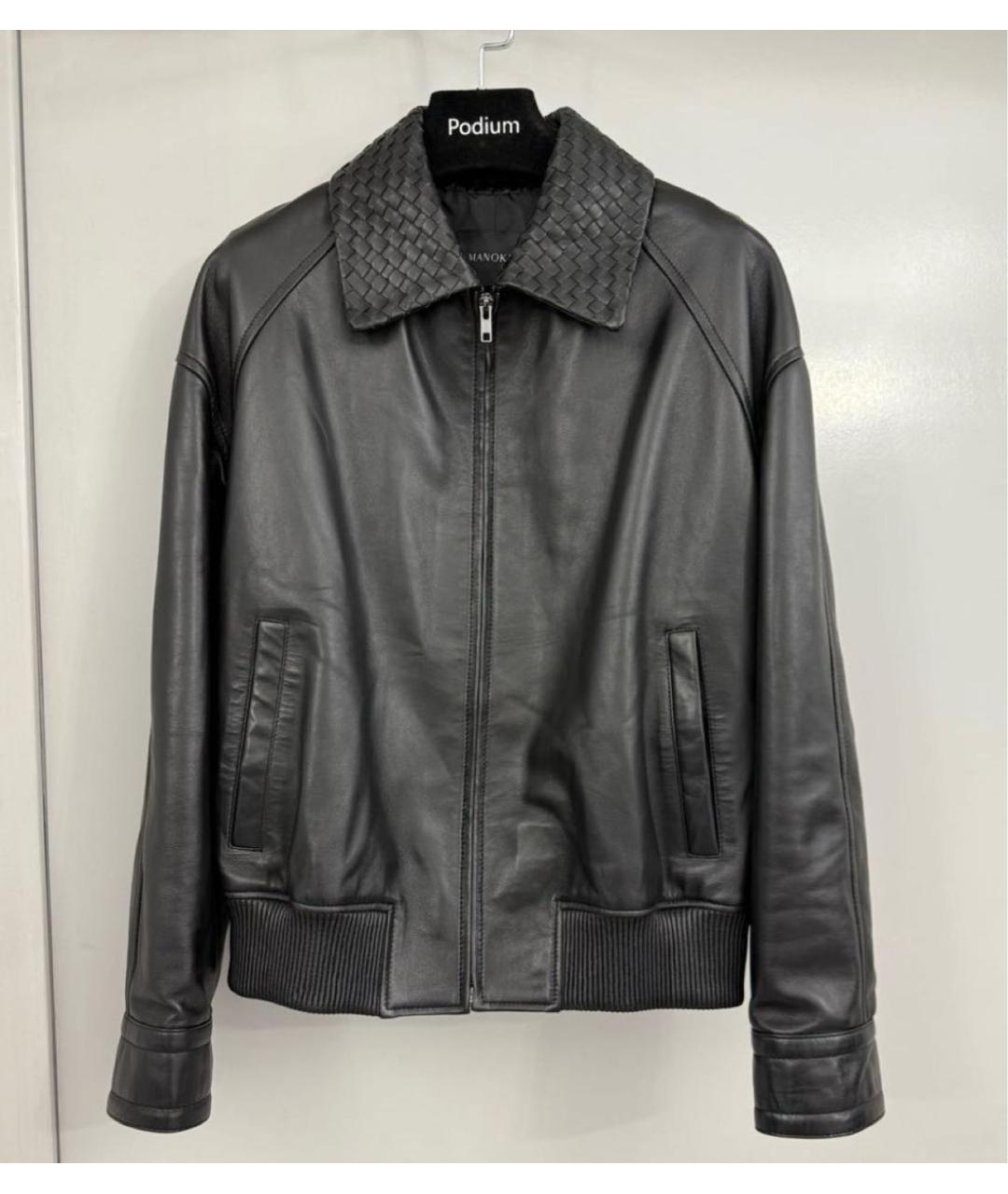 MANOKHI Черная кожаная куртка, фото 6