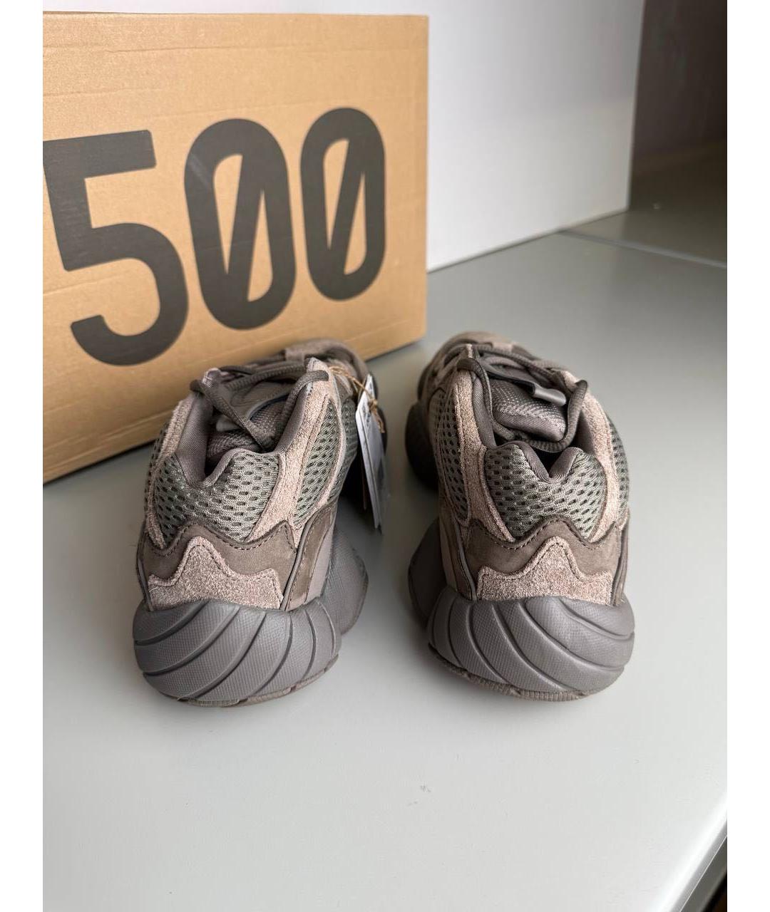 ADIDAS YEEZY Коричневые замшевые низкие кроссовки / кеды, фото 4