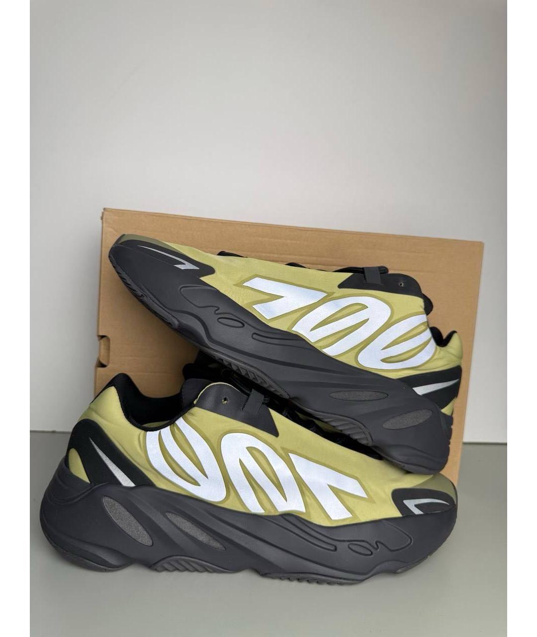 ADIDAS YEEZY Зеленые синтетические низкие кроссовки / кеды, фото 3