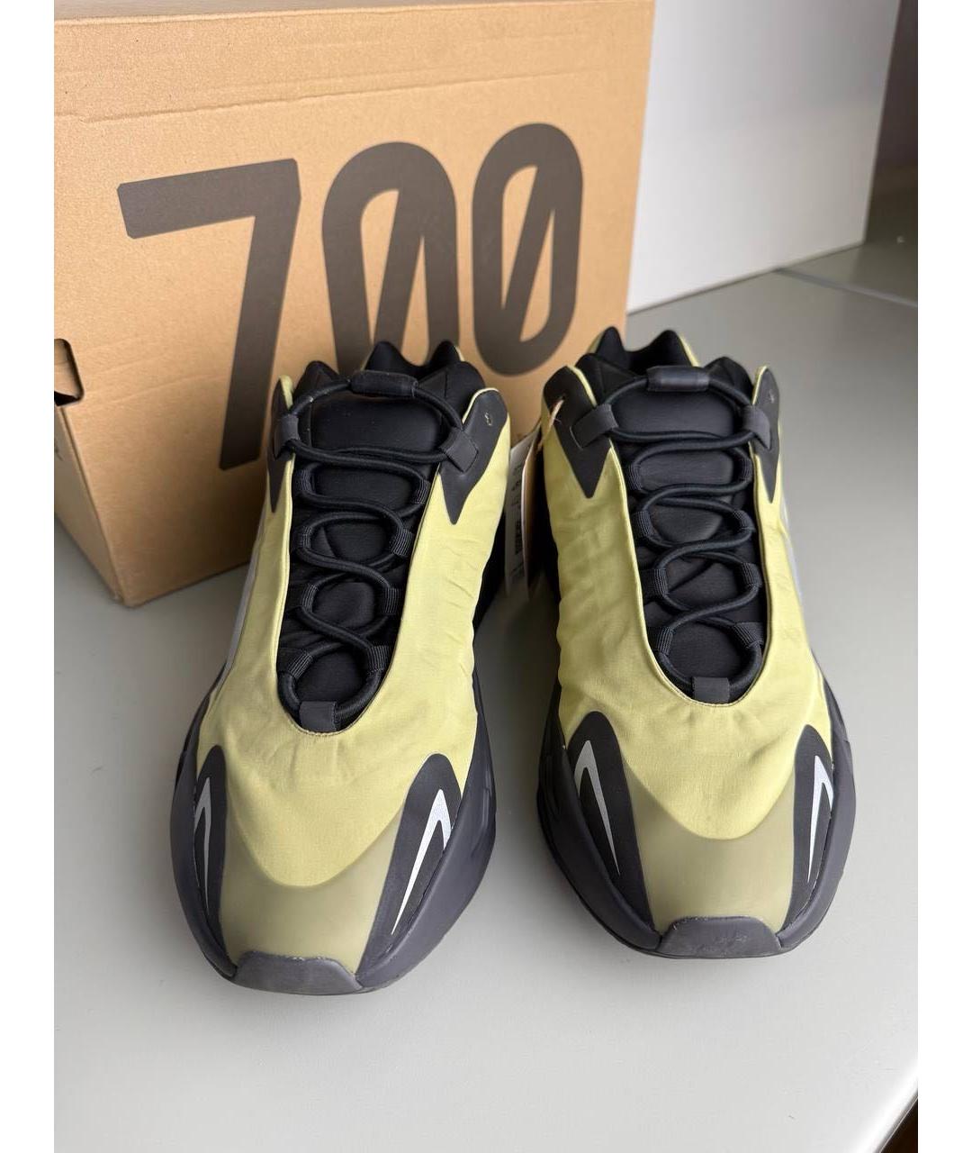 ADIDAS YEEZY Зеленые синтетические низкие кроссовки / кеды, фото 2