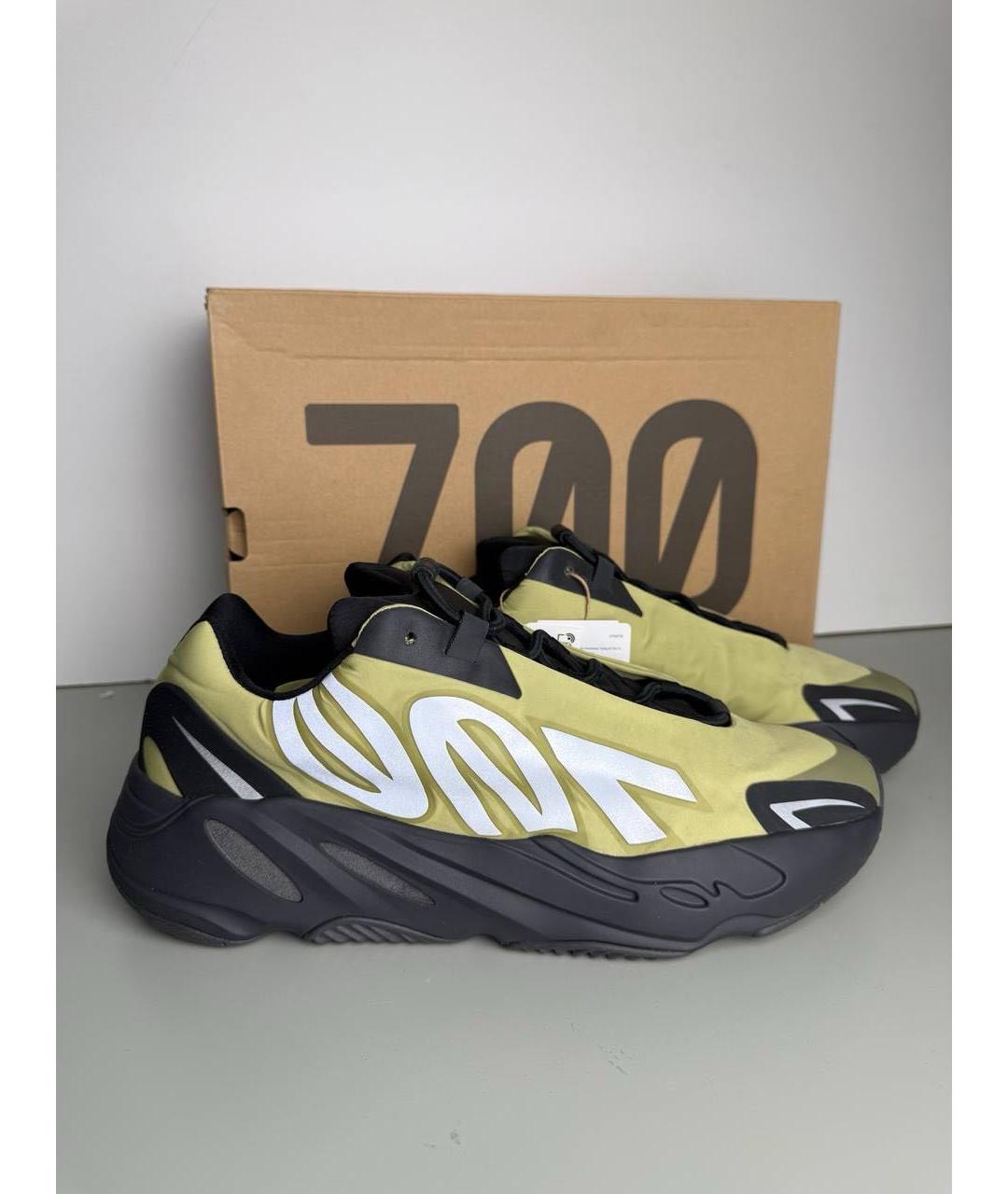 ADIDAS YEEZY Зеленые синтетические низкие кроссовки / кеды, фото 5