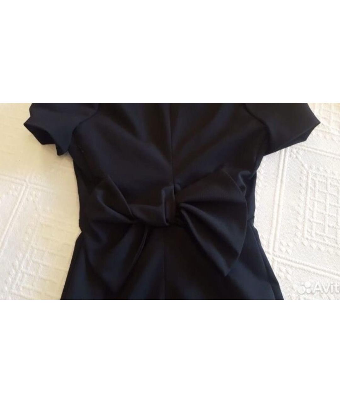 ELISABETTA FRANCHI Черное вискозное коктейльное платье, фото 3