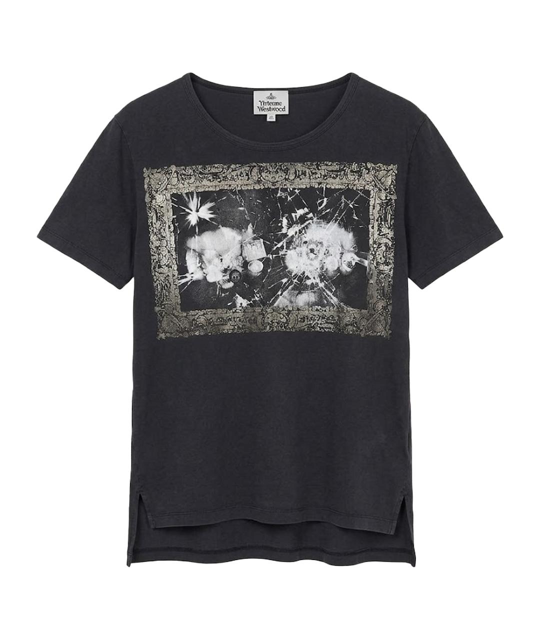 VIVIENNE WESTWOOD Черная хлопковая футболка, фото 1