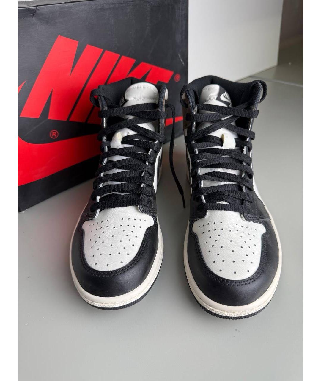 JORDAN Коричневые замшевые высокие кроссовки / кеды, фото 2