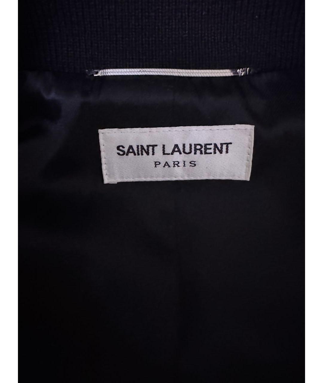 SAINT LAURENT Черная шерстяная куртка, фото 5