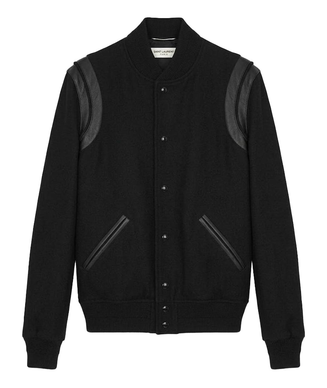 SAINT LAURENT Черная шерстяная куртка, фото 1