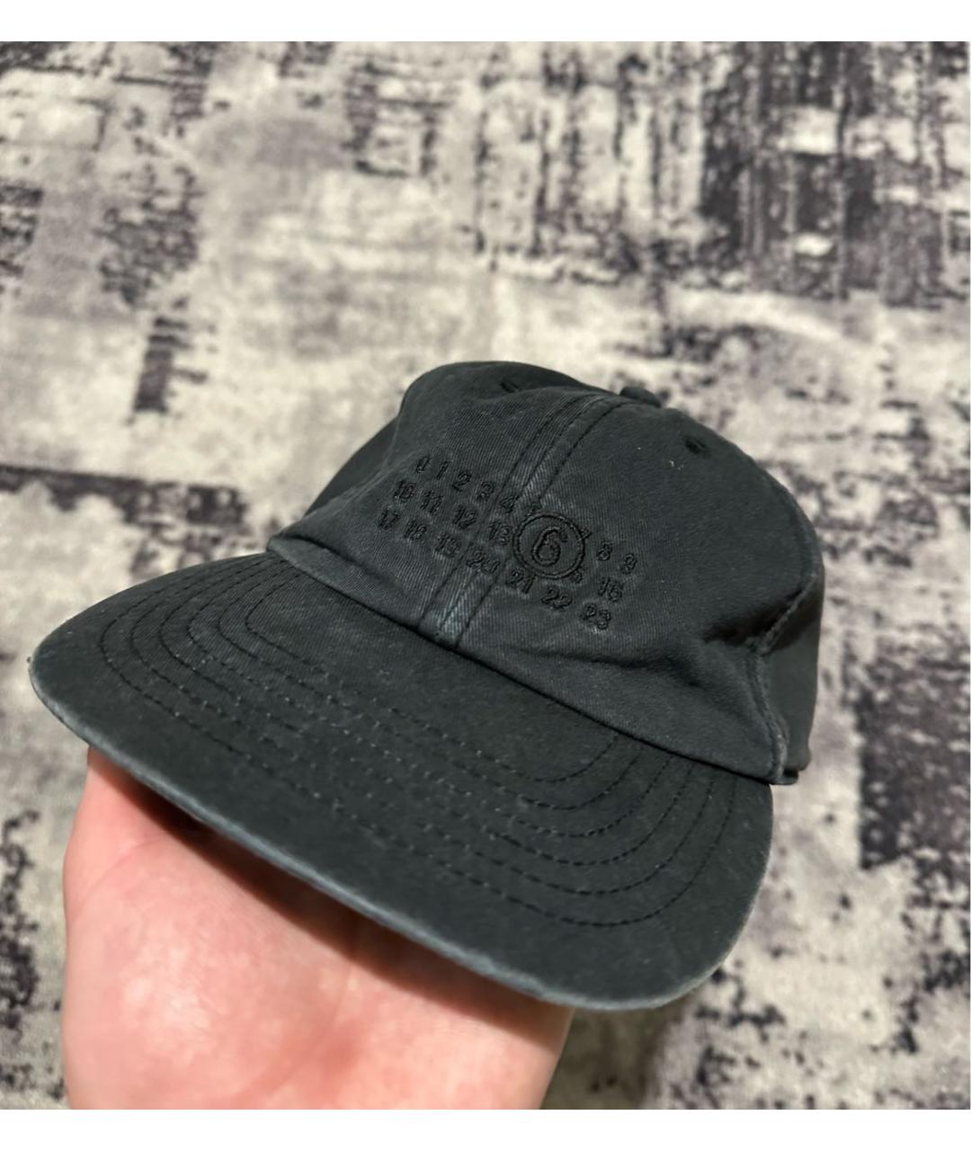 MM6 MAISON MARGIELA Черная хлопковая кепка/бейсболка, фото 6