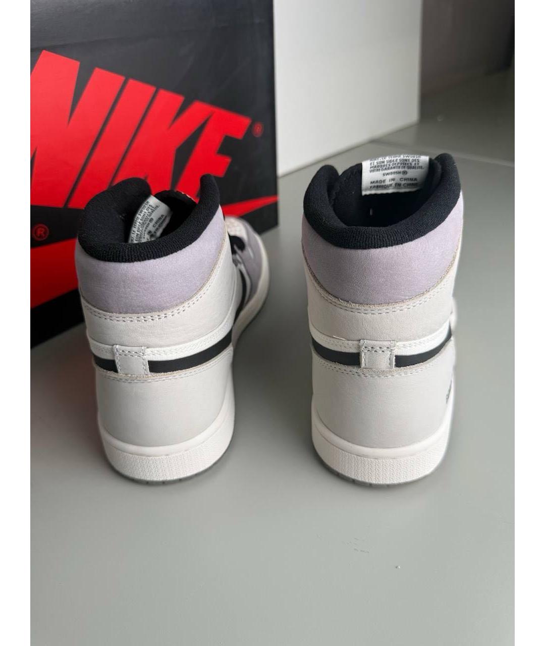 JORDAN Серые замшевые высокие кроссовки / кеды, фото 4