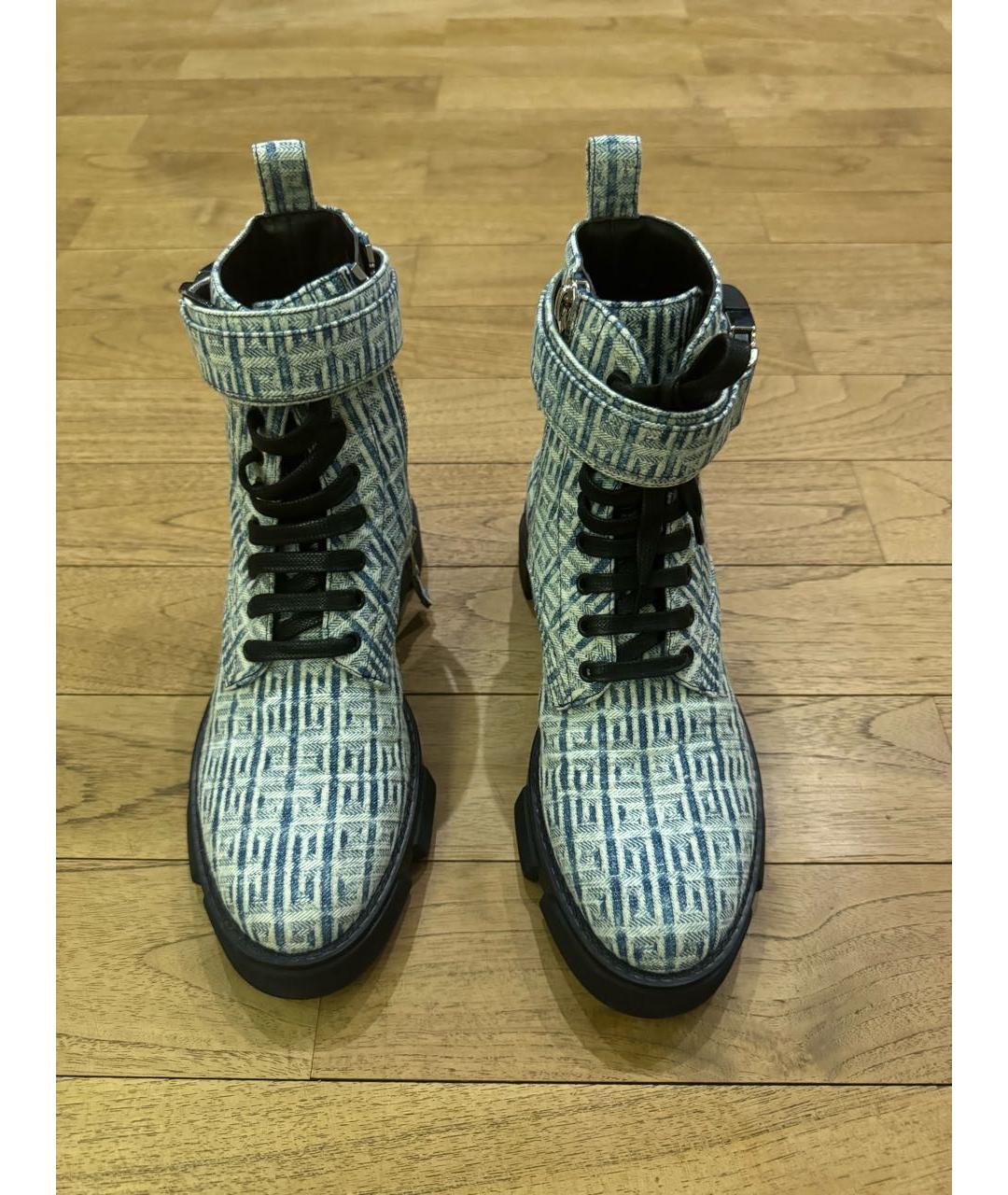 GIVENCHY Голубые текстильные ботинки, фото 3