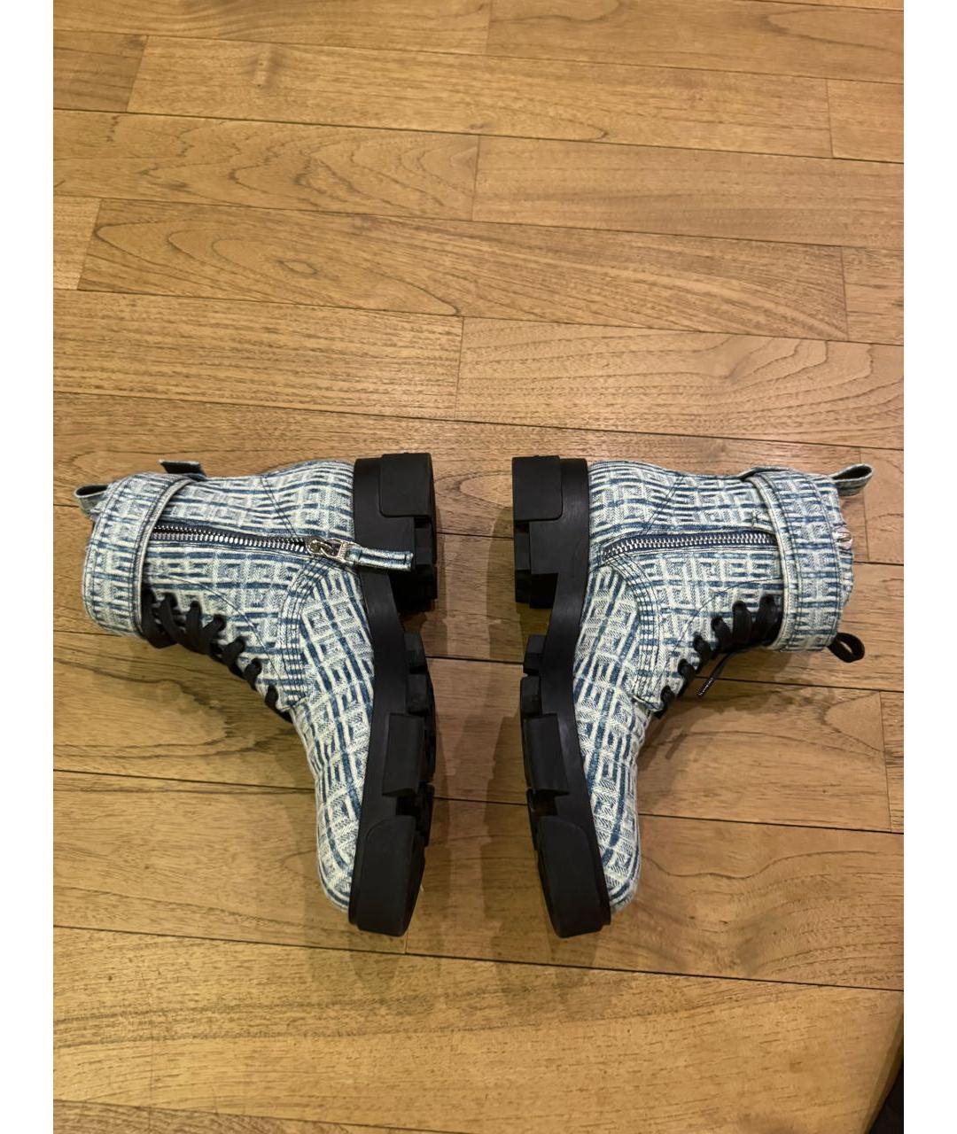 GIVENCHY Голубые текстильные ботинки, фото 5