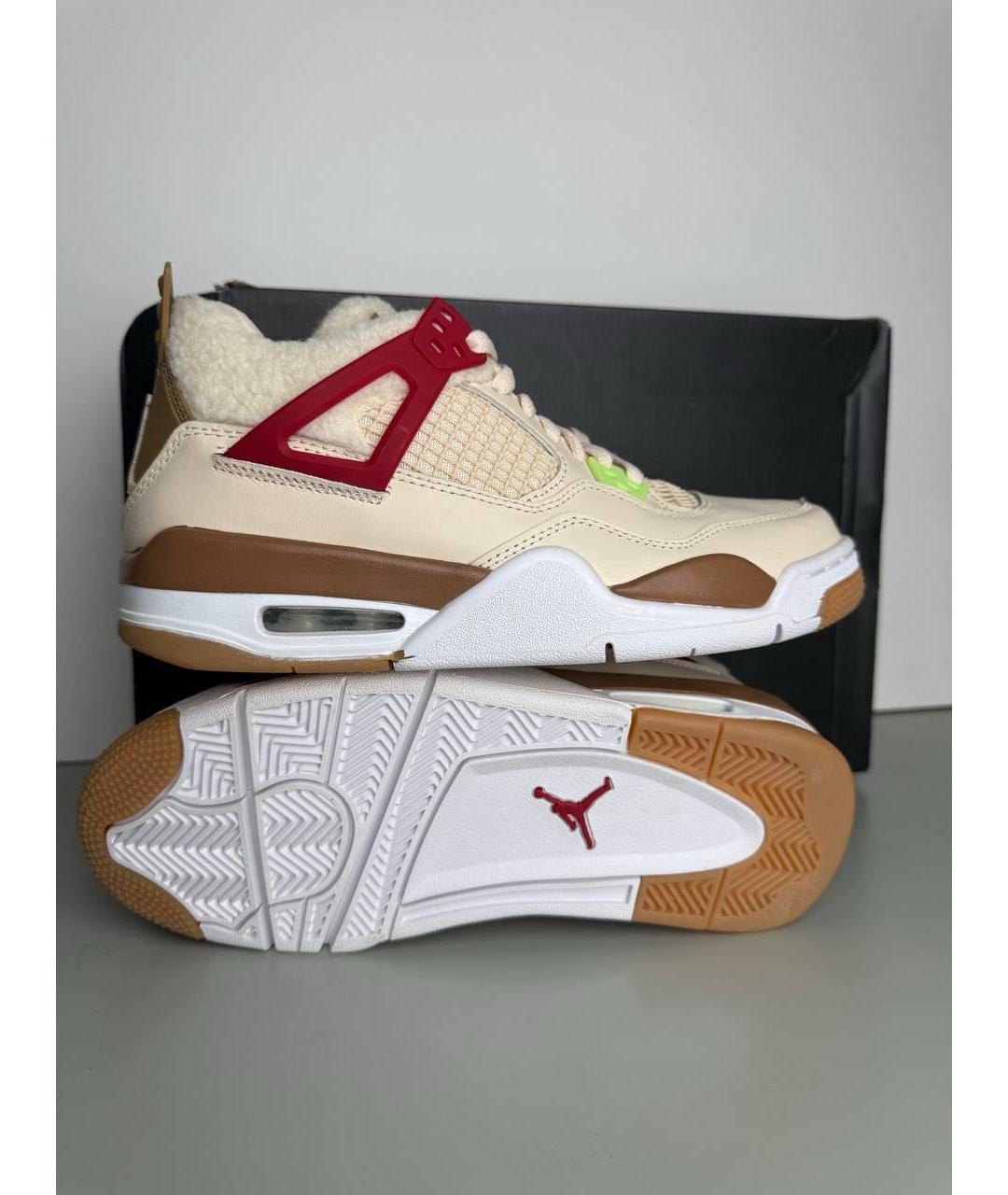 JORDAN Бежевые текстильные кроссовки, фото 3