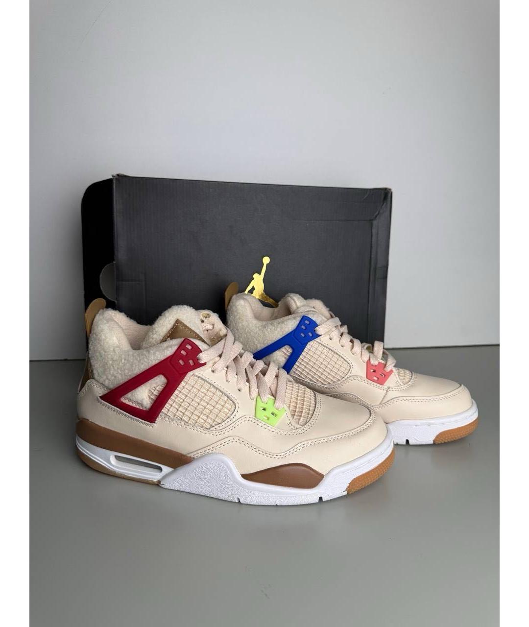 JORDAN Бежевые текстильные кроссовки, фото 5
