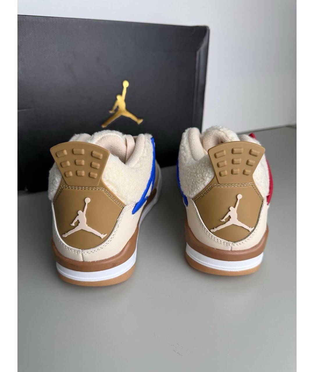 JORDAN Бежевые текстильные кроссовки, фото 4
