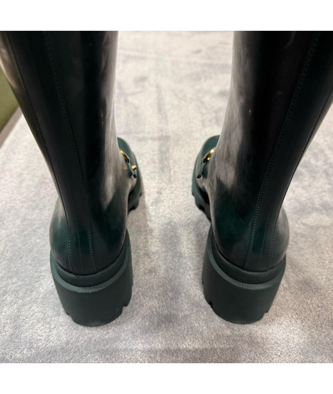 GUCCI Зеленые резиновые сапоги, фото 4