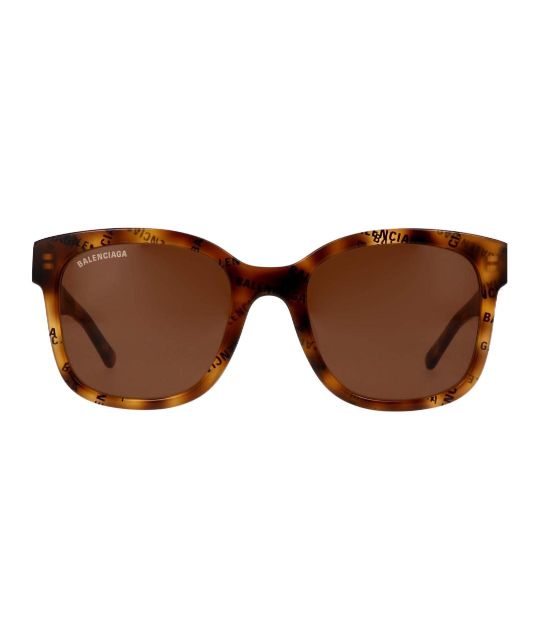 BALENCIAGA Коричневые пластиковые солнцезащитные очки, фото 2