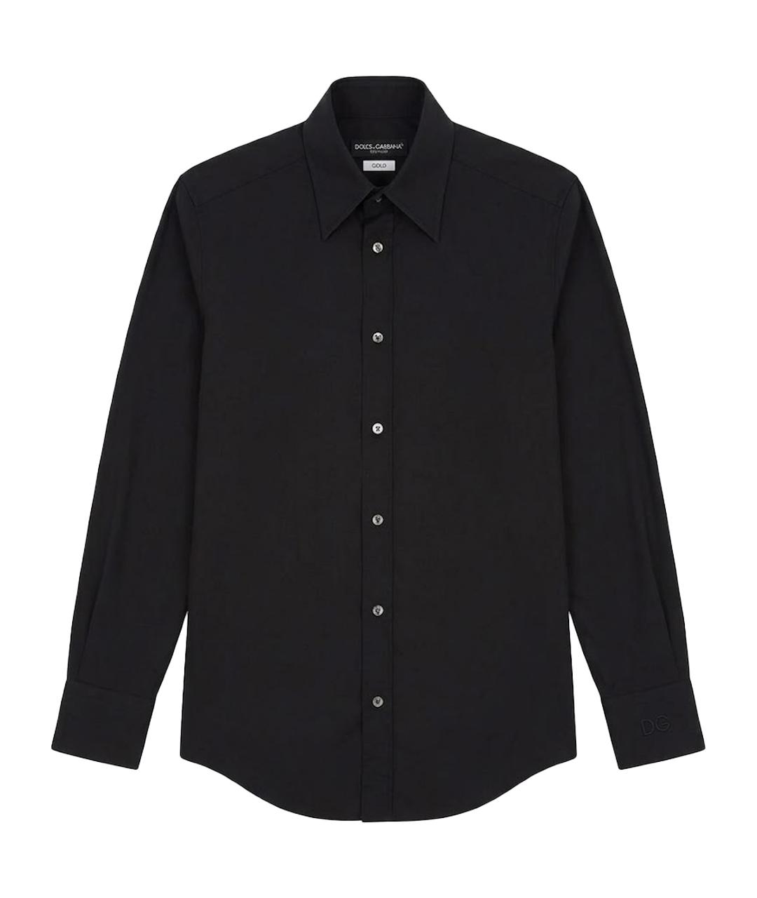 DOLCE&GABBANA Черная хлопковая классическая рубашка, фото 1