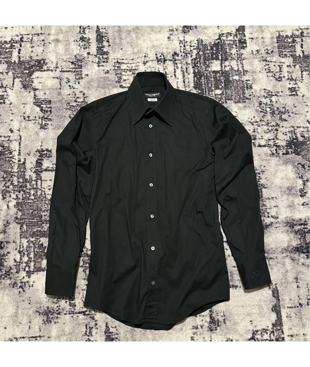 DOLCE&GABBANA Черная хлопковая классическая рубашка, фото 9