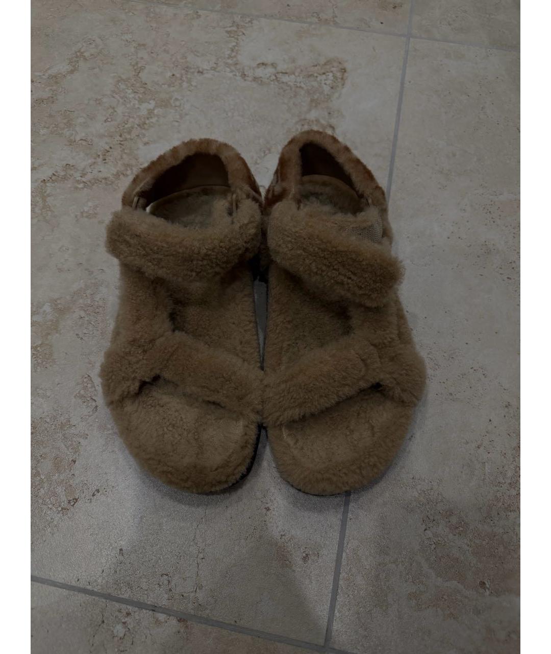 FENDI Коричневые сандалии, фото 2