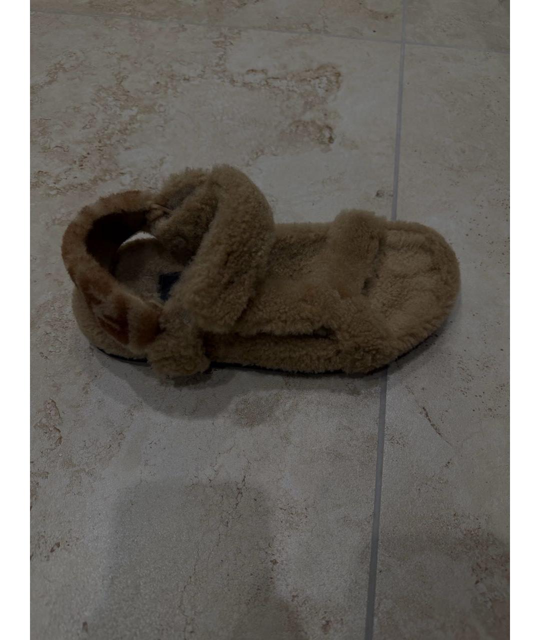 FENDI Коричневые сандалии, фото 5