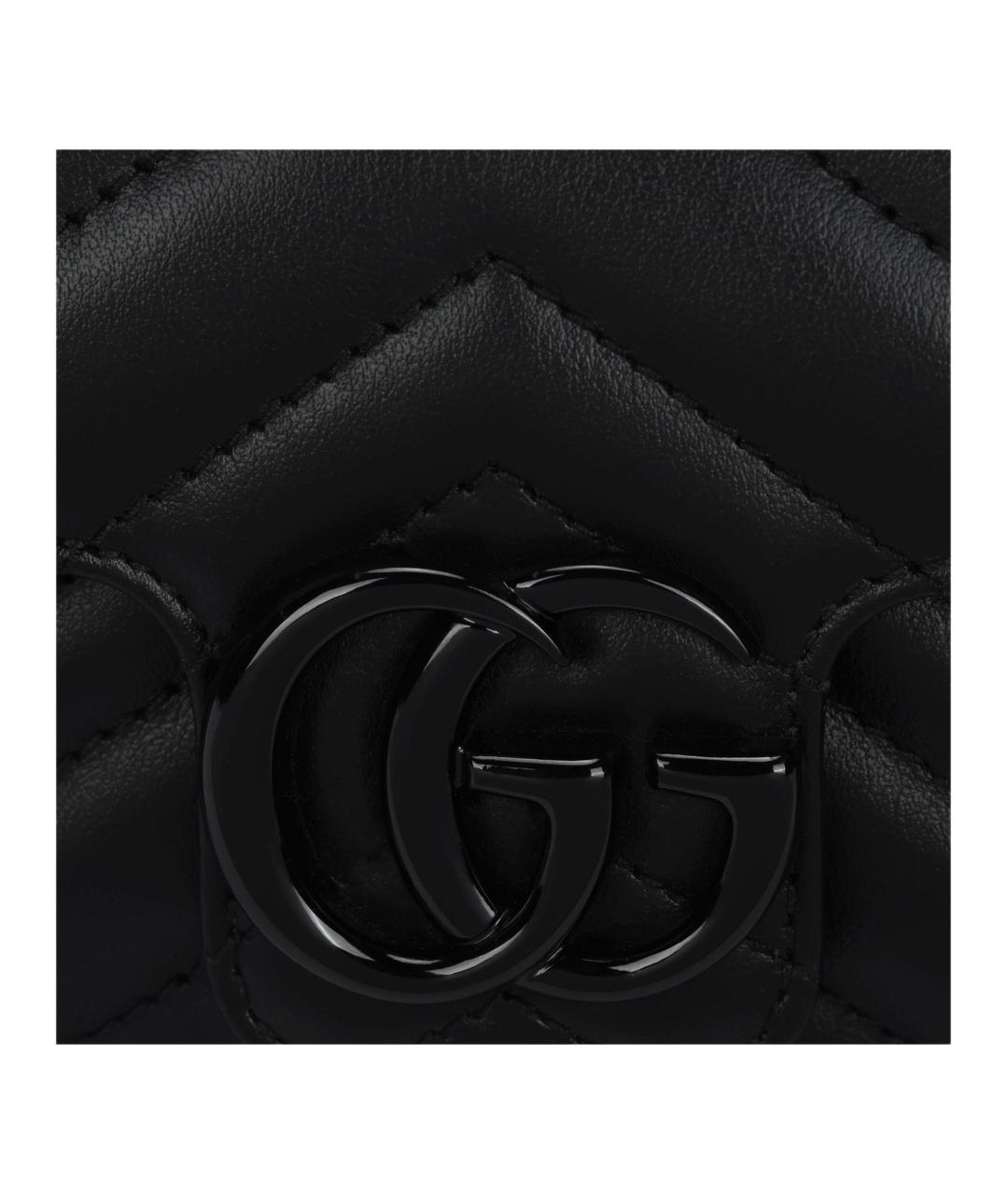 GUCCI Черная кожаная сумка через плечо, фото 5