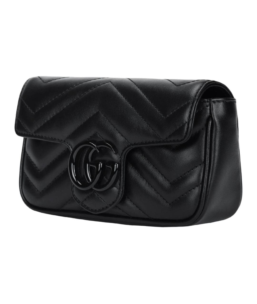 GUCCI Черная кожаная сумка через плечо, фото 2