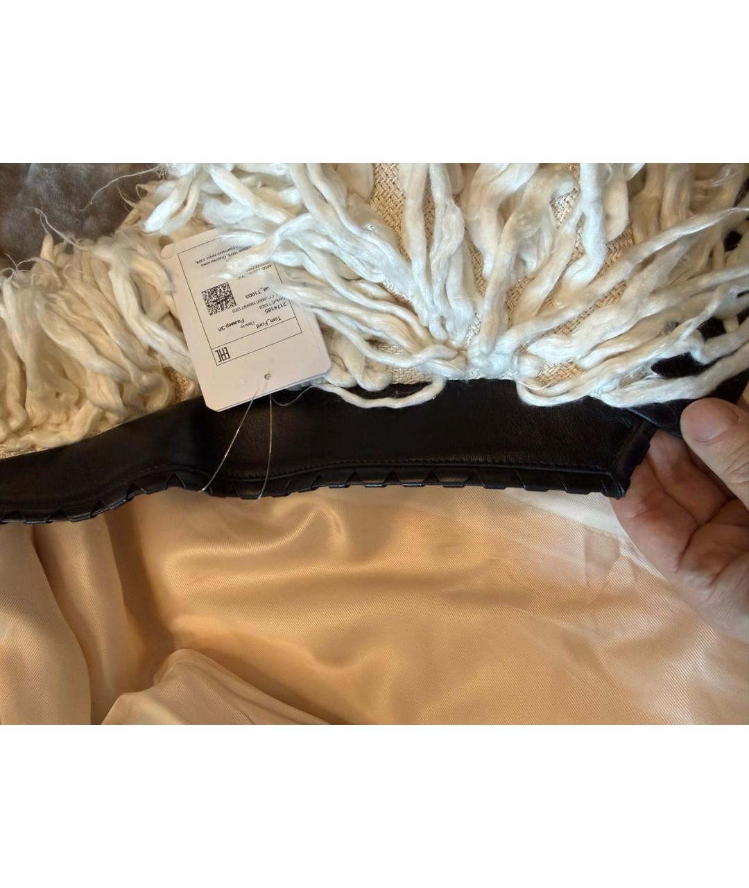 TOM FORD Белая кожаная шуба, фото 7