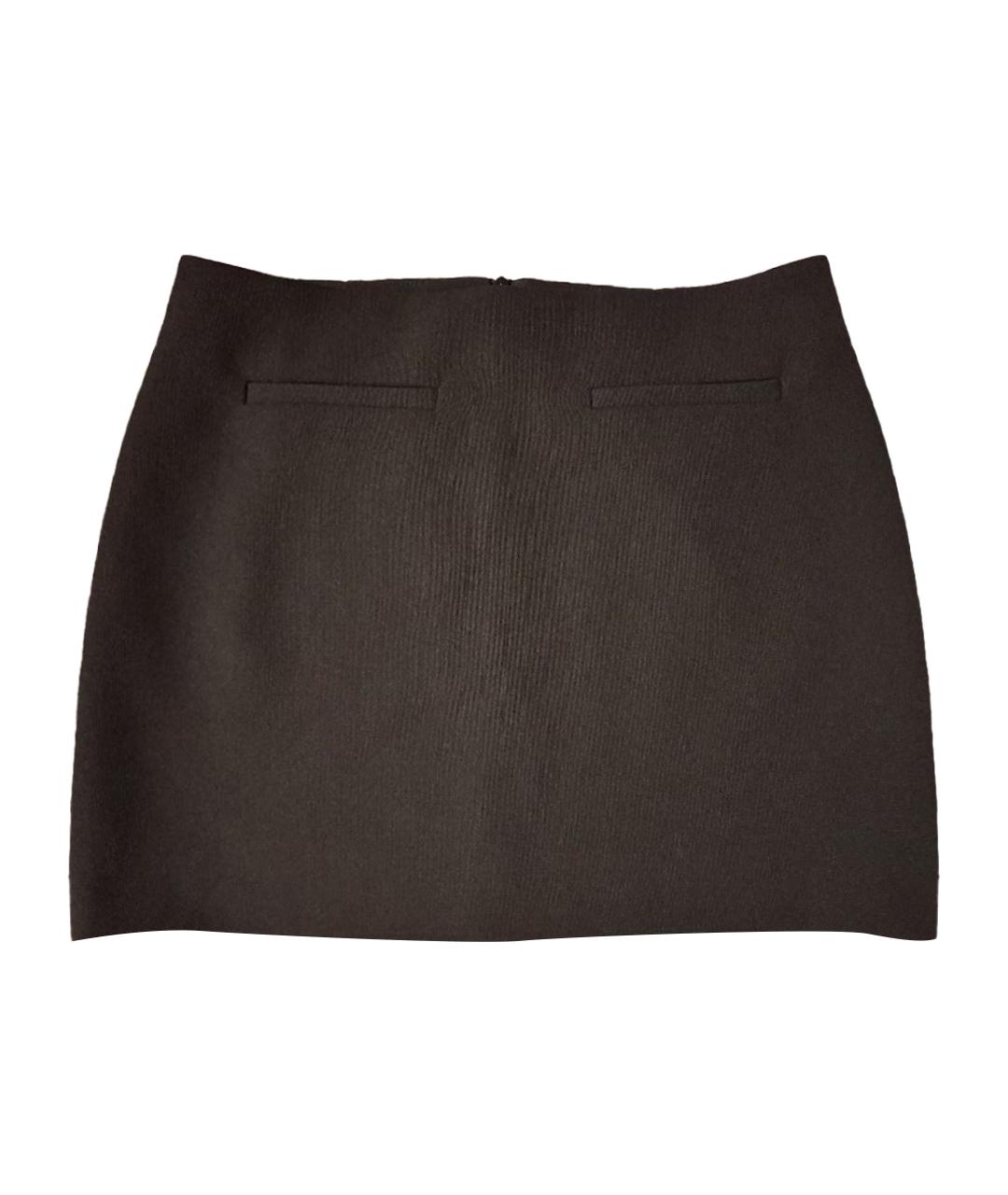 12 STOREEZ Черная вискозная юбка мини, фото 1