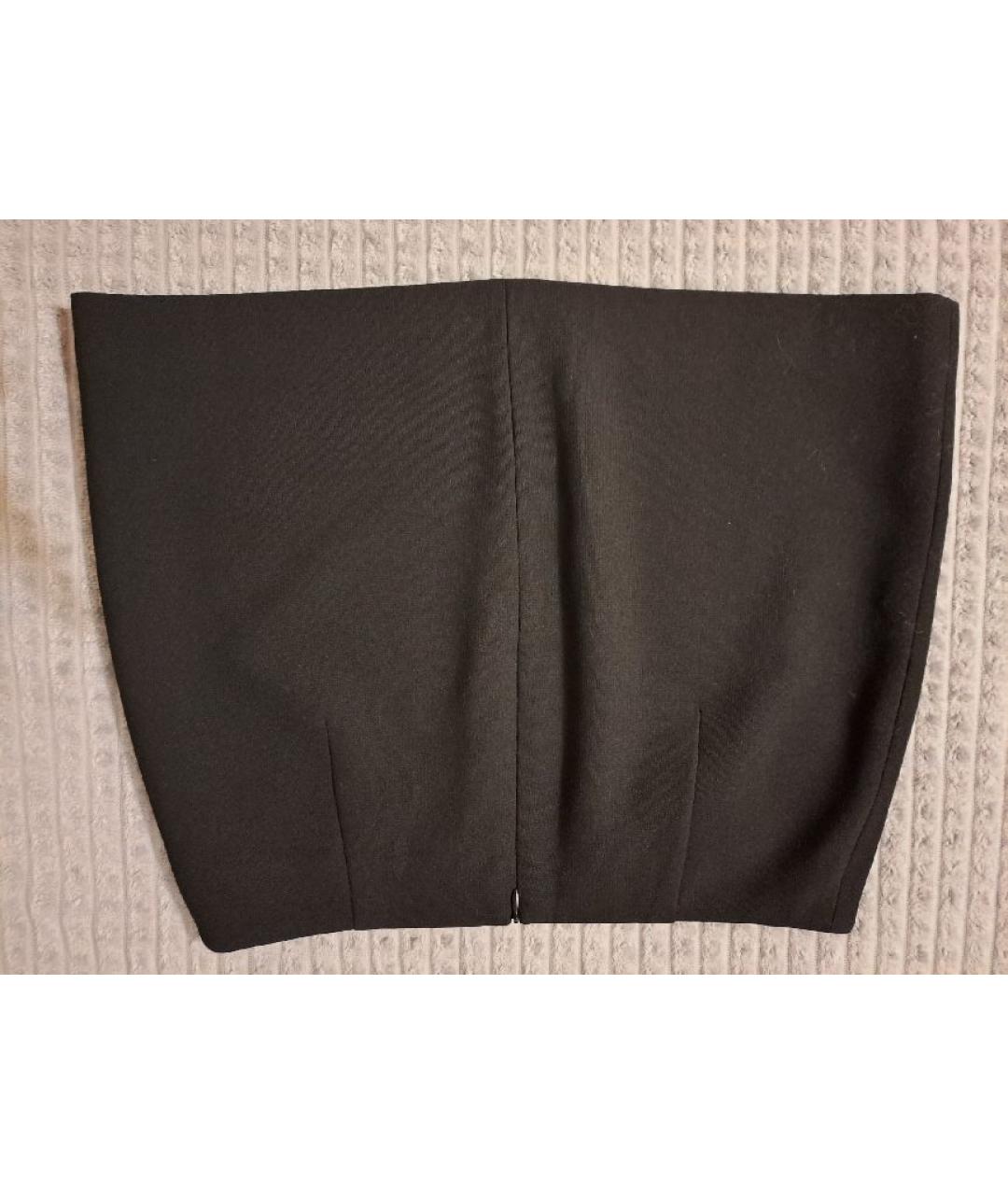 12 STOREEZ Черная вискозная юбка мини, фото 2