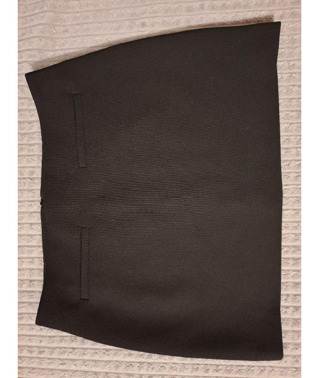 12 STOREEZ Черная вискозная юбка мини, фото 3