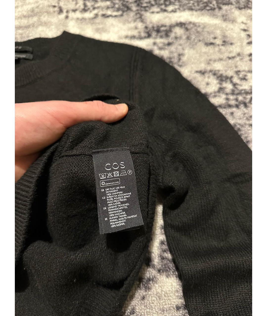 COS Черный кашемировый джемпер / свитер, фото 5