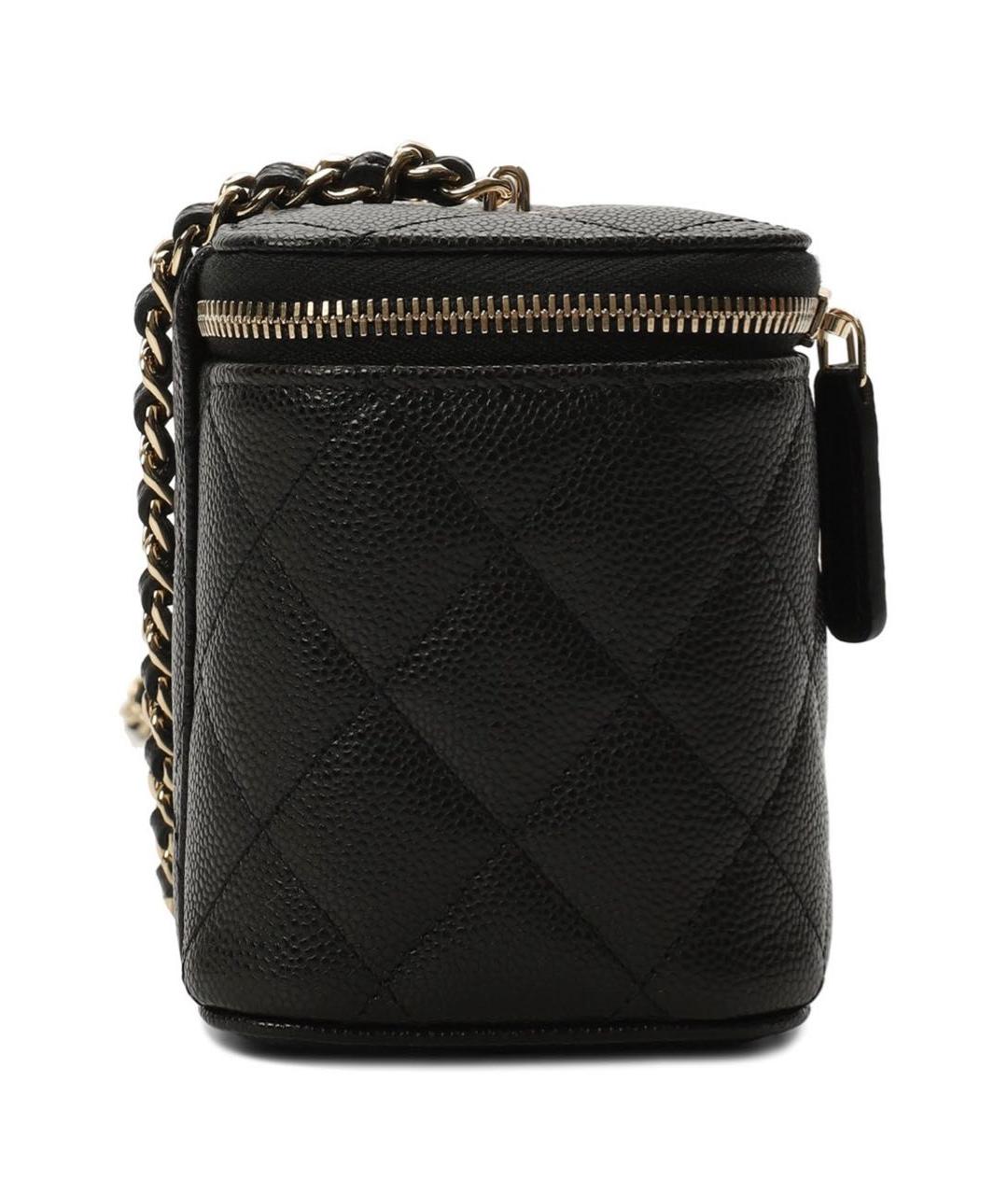 CHANEL Черная кожаная сумка через плечо, фото 3