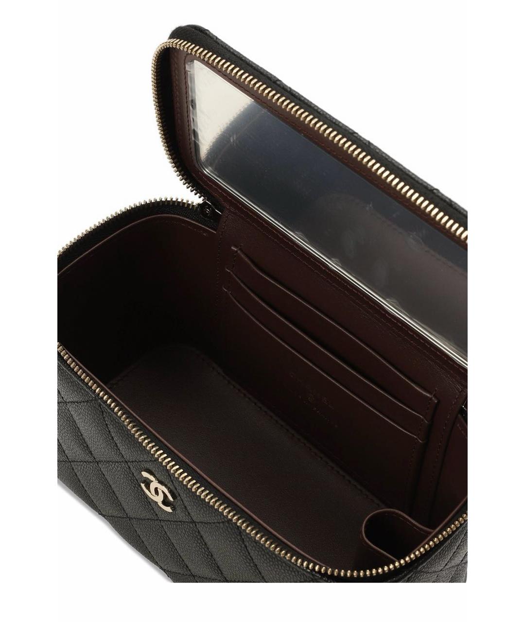 CHANEL Черная кожаная сумка через плечо, фото 7