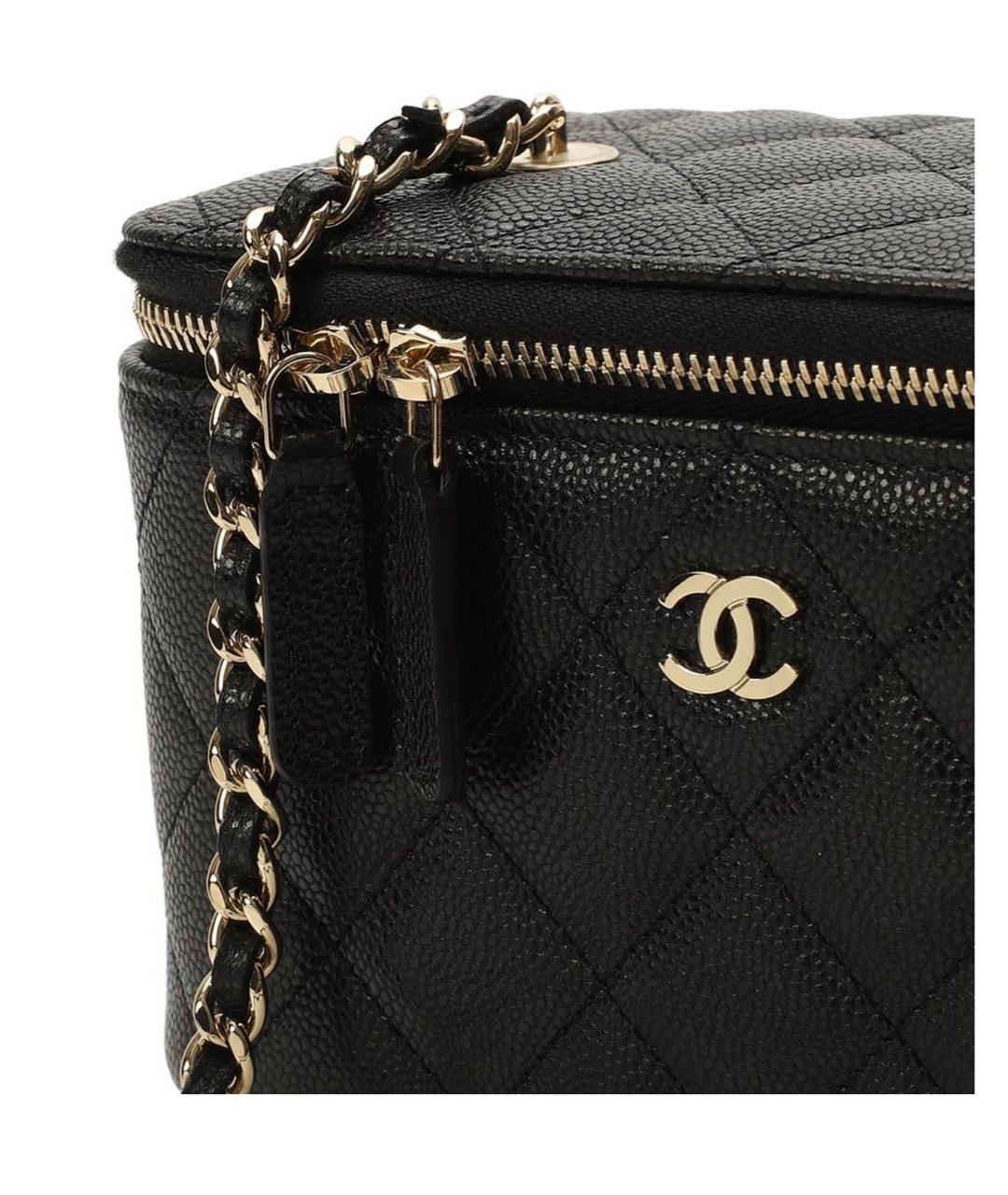 CHANEL Черная кожаная сумка через плечо, фото 6