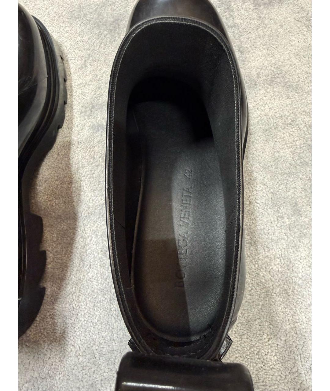 BOTTEGA VENETA Черные резиновые высокие ботинки, фото 6