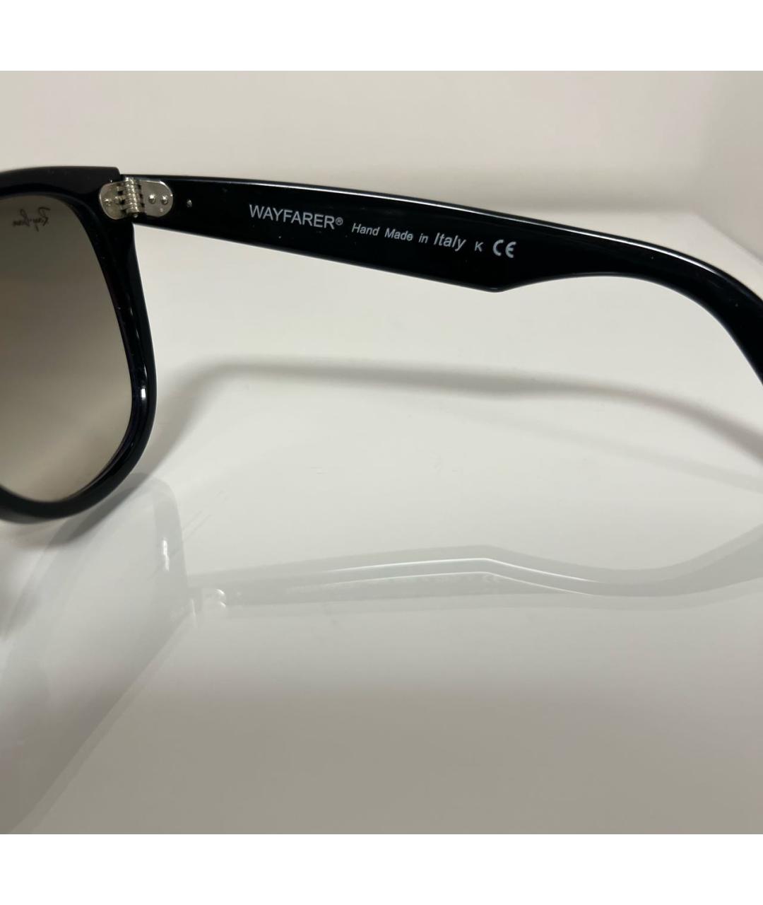 RAY BAN Черные пластиковые солнцезащитные очки, фото 3