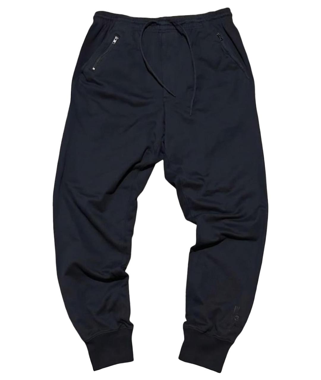 Y-3 Темно-синие хлопковые повседневные брюки, фото 1