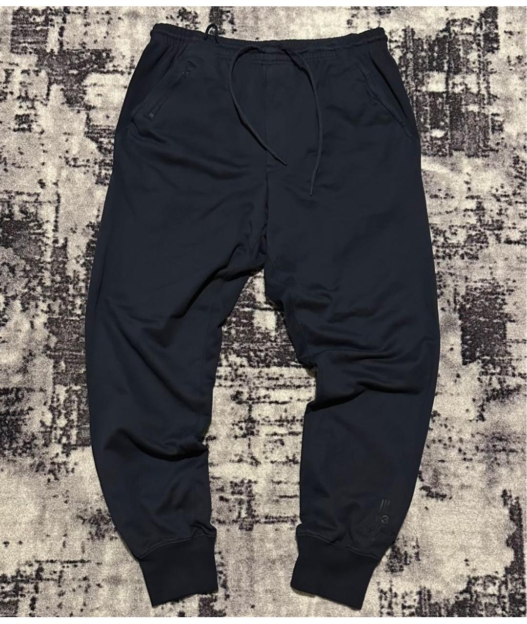 Y-3 Темно-синие хлопковые повседневные брюки, фото 9