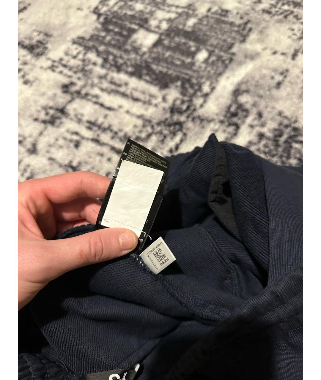 Y-3 Темно-синие хлопковые повседневные брюки, фото 8