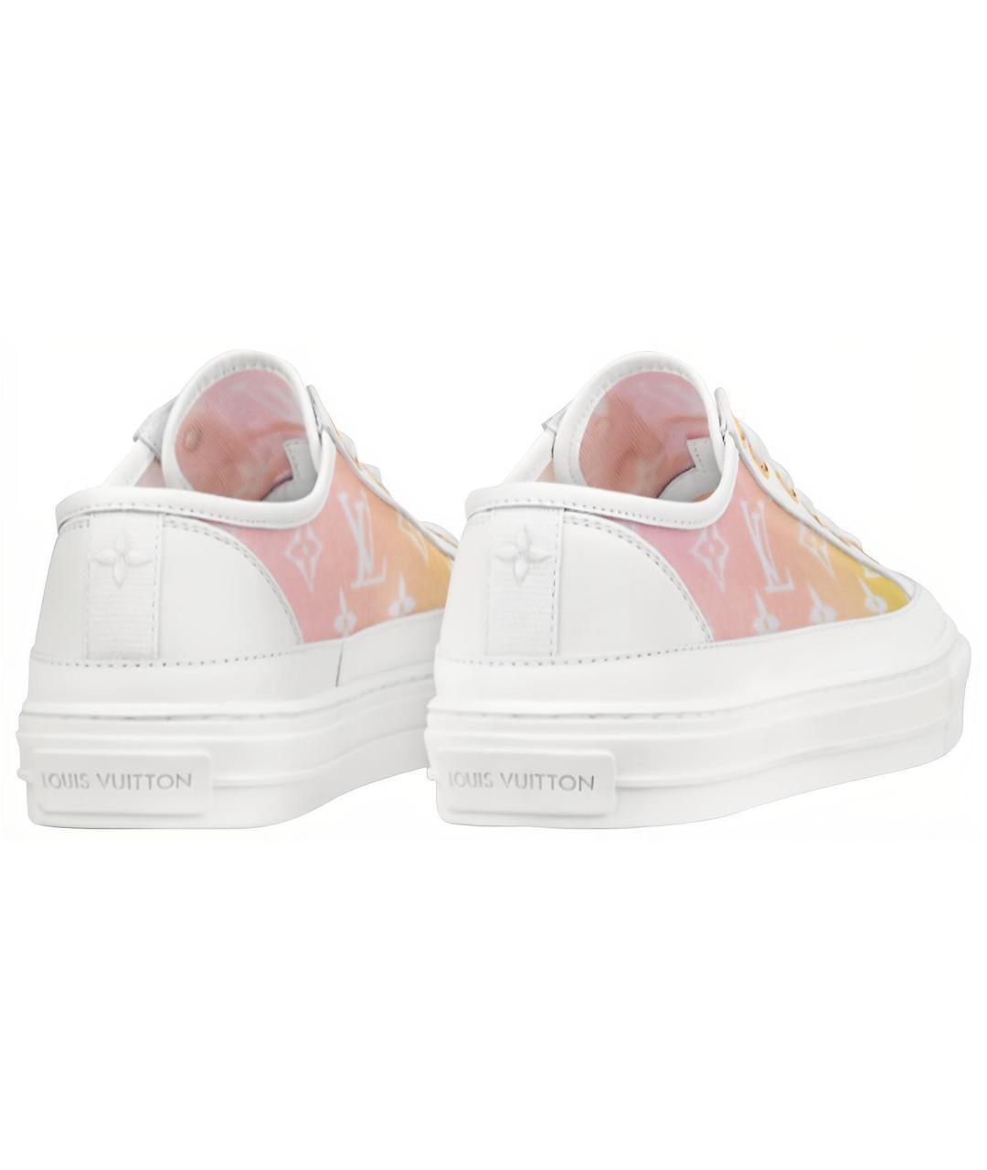 LOUIS VUITTON Розовые кожаные кеды, фото 4