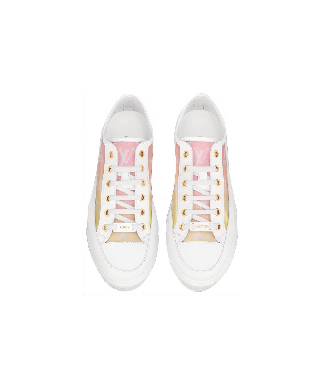 LOUIS VUITTON Розовые кожаные кеды, фото 5