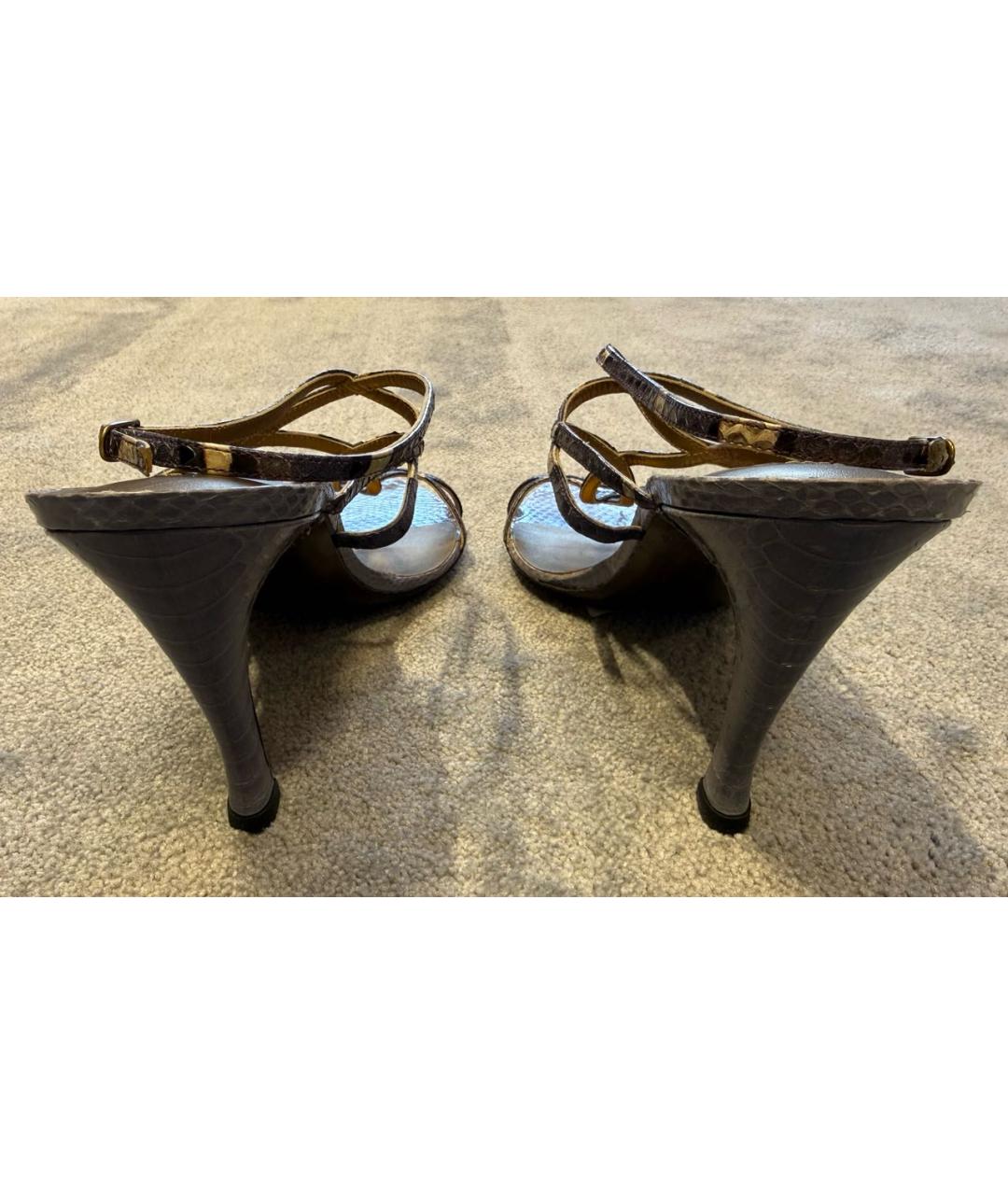 BOTTEGA VENETA Мульти босоножки из экзотической кожи, фото 4