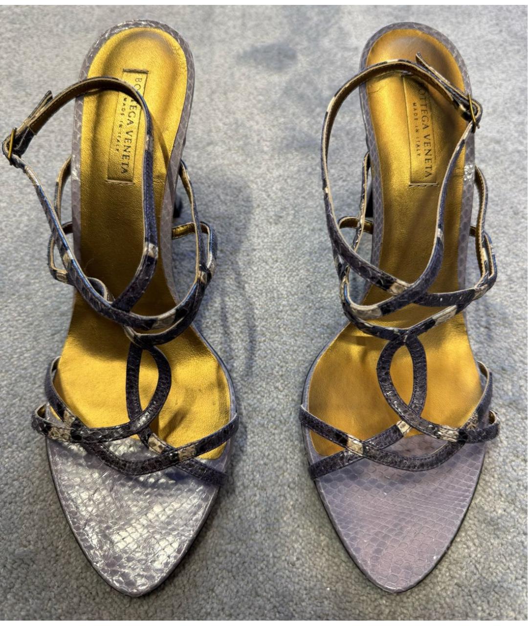 BOTTEGA VENETA Мульти босоножки из экзотической кожи, фото 2