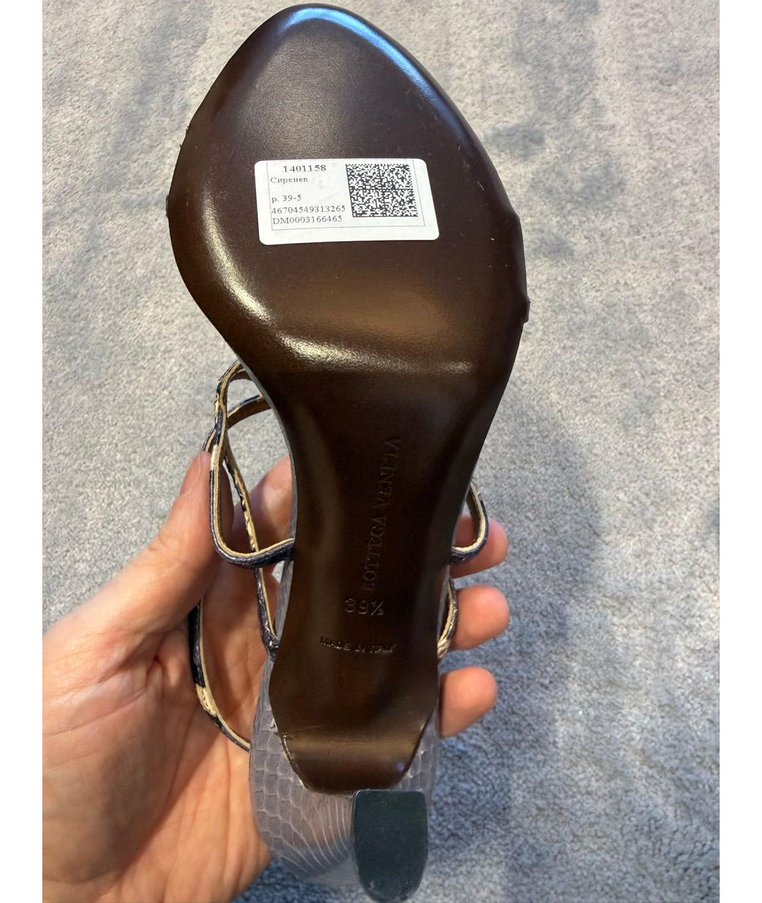 BOTTEGA VENETA Мульти босоножки из экзотической кожи, фото 5